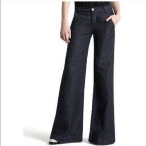 J Brand Super Wide Leg "Joplin" Palazzo Jeans - Linen / Cotton Blend - Picture 1 of 15
